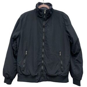 St Johns Bay Jacket Mens Medium‎ Black Fleece Lined Water Resistant Coat